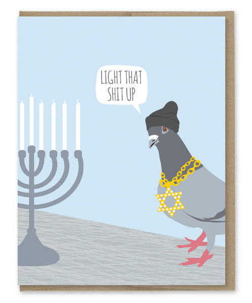LIGHT THAT UP HANUKKAH CARD