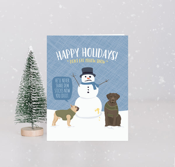 YELLOW SNOW HOLIDAY CARD