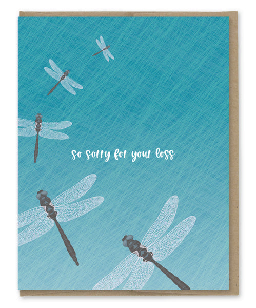 SO SORRY DRAGONFLIES SYMPATHY CARD