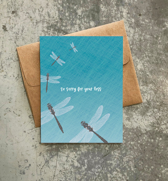 SO SORRY DRAGONFLIES SYMPATHY CARD