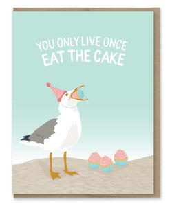 EAT THE CAKE BIRTHDAY CARD
