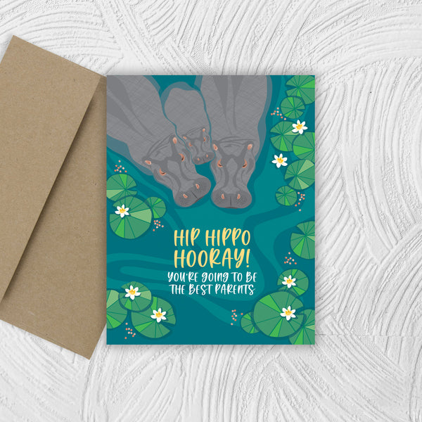 BEST PARENTS HIPPO CARD
