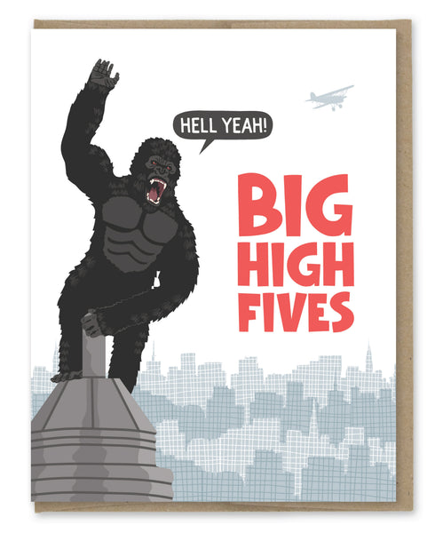 KING KONG BIG HIGH FIVES CONGRATS CARD