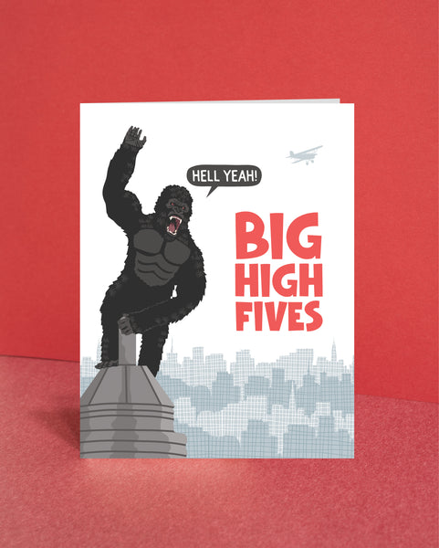 KING KONG BIG HIGH FIVES CONGRATS CARD
