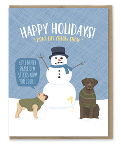 YELLOW SNOW HOLIDAY CARD