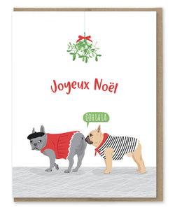 JOYEUX NOËL FRENCH BULLDOG CARD