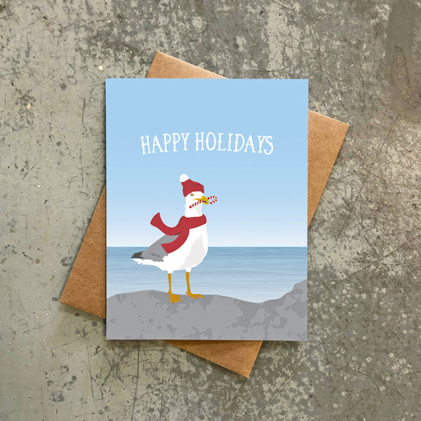 FESTIVE SEAGULL HOLIDAY CARD
