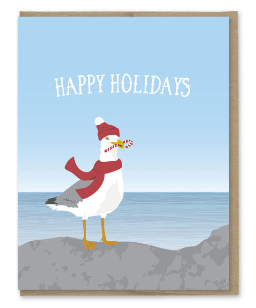 FESTIVE SEAGULL HOLIDAY CARD