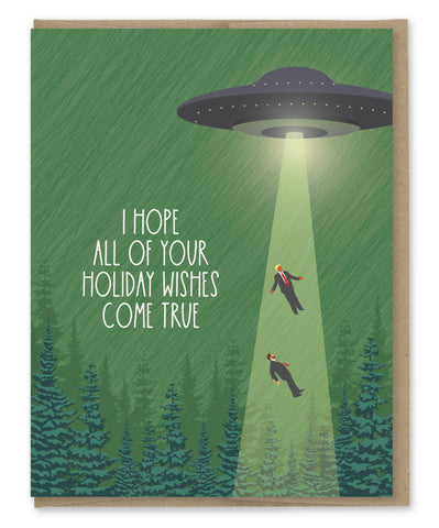 UFO TAKE OUR LEADERS HOLIDAY CARD