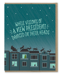 VISIONS OF A NEW PRESIDENT CHRISTMAS CARD
