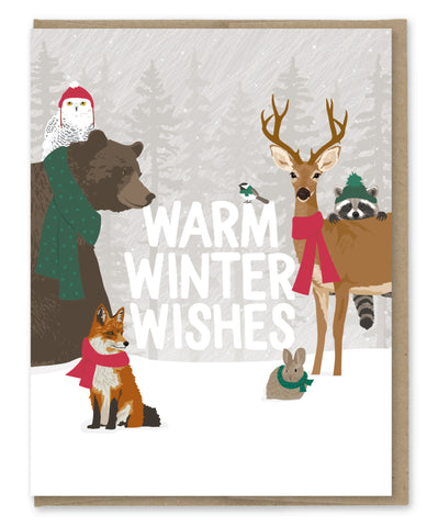 WARM WISHES FOREST ANIMALS CARD
