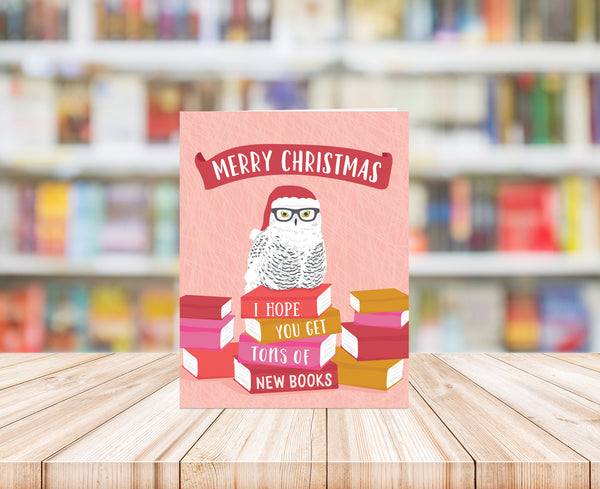 NEW BOOKS CHRISTMAS CARD