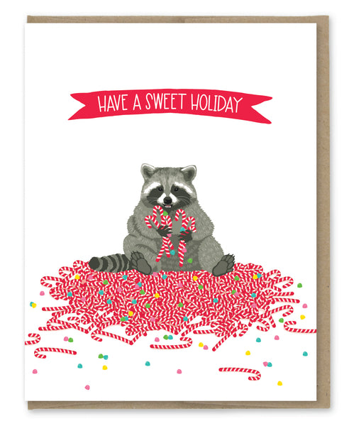 RACCOON SWEET HOLIDAY CARD