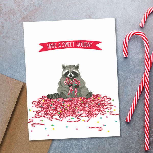RACCOON SWEET HOLIDAY CARD