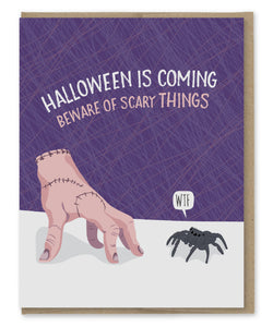 SCARY THINGS HALLOWEEN CARD