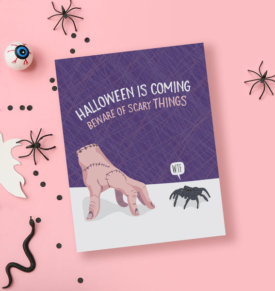 SCARY THINGS HALLOWEEN CARD