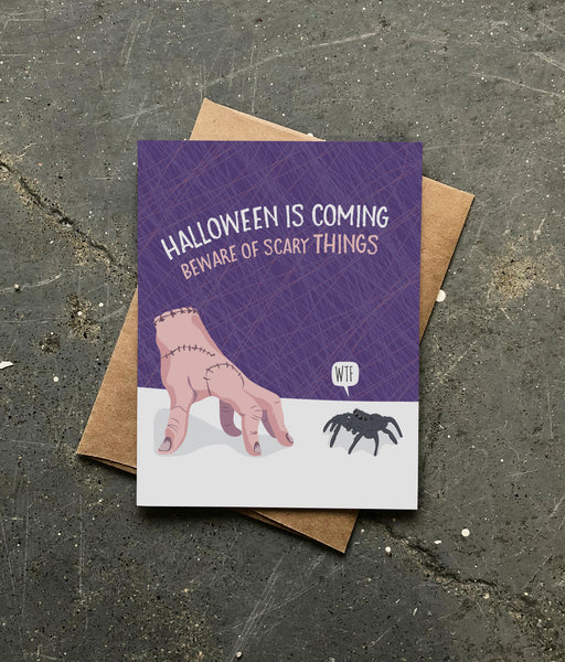 SCARY THINGS HALLOWEEN CARD