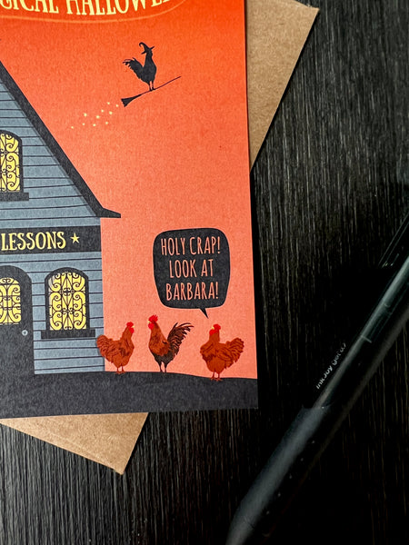 FLYING LESSONS HALLOWEEN CARD