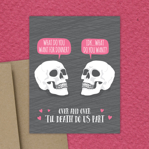 DINNER UNTIL DEATH LOVE CARD