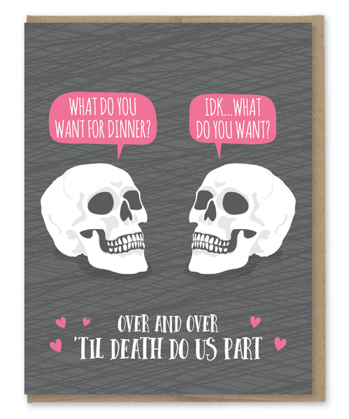 DINNER UNTIL DEATH LOVE CARD