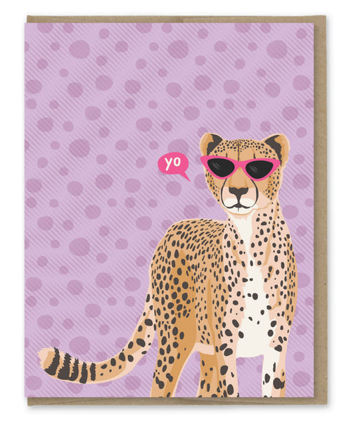 YO CHEETAH BLANK NOTE CARD