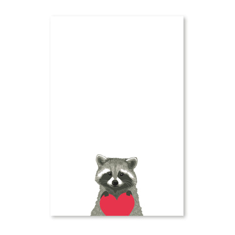 RACCOON HEART NOTEPAD