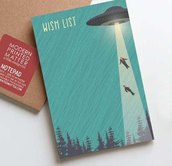 UFO WISH LIST NOTEPAD