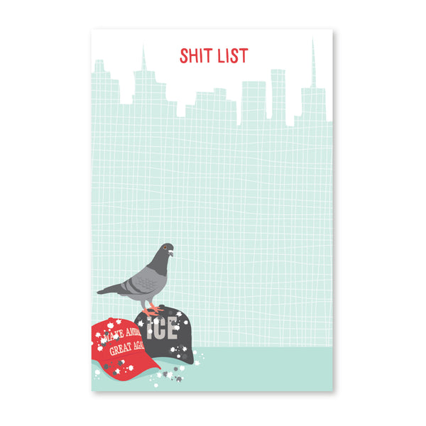 PIGEON SHIT LIST NOTEPAD