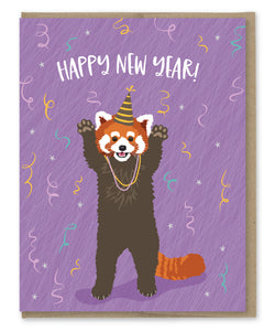 RED PANDA HAPPY NEW YEAR CARD