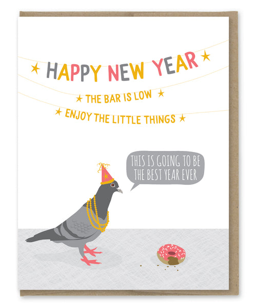BAR IS LOW NEW YEAR CARD