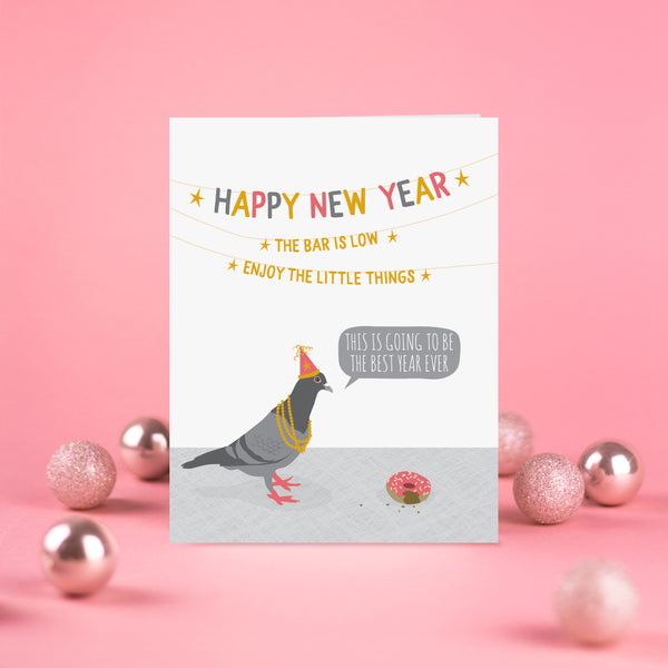 BAR IS LOW NEW YEAR CARD