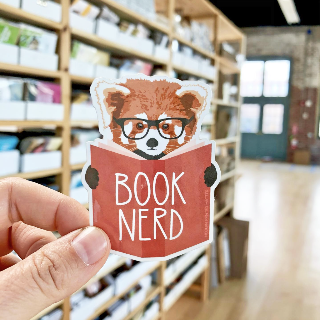 Buy wholesale Book nerd reading vinyl sticker