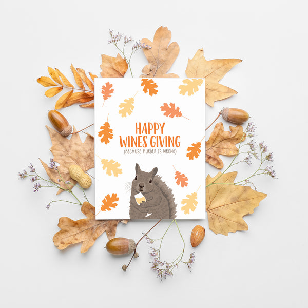 WINES GIVING THANKSGIVING CARD