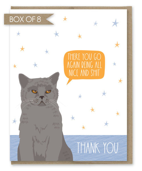 NICE AND SHIT CAT CARD