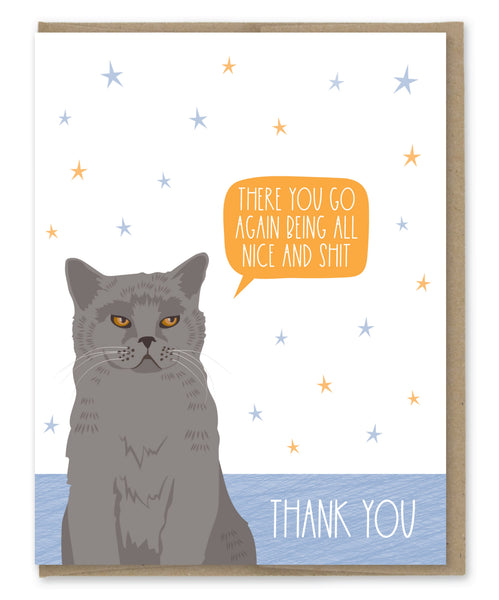 NICE AND SHIT CAT CARD
