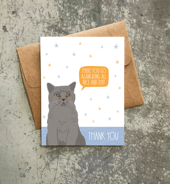 NICE AND SHIT CAT CARD