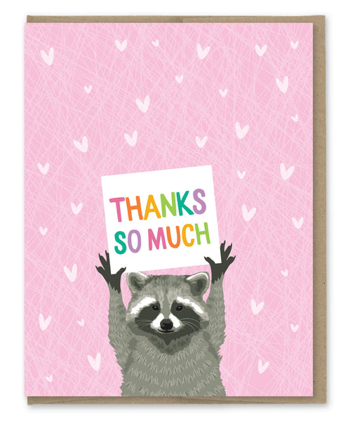 RACCOON THANK YOU SIGN