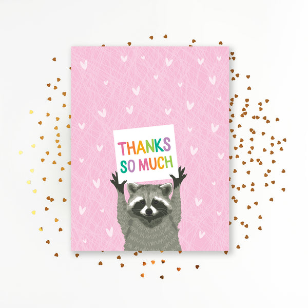 RACCOON THANK YOU SIGN