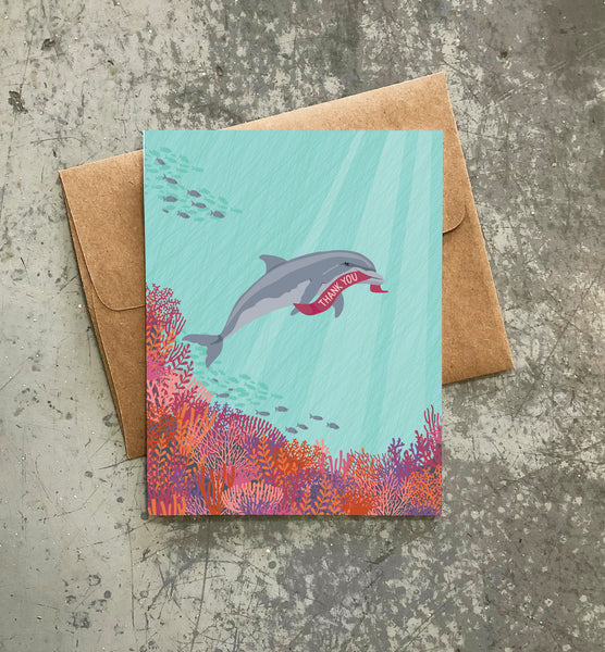 DOLPHIN THANK YOU CARD