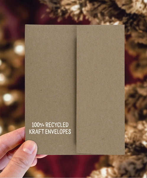 BULLSHIT CAT ANTLERS HOLIDAY CARD