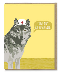 WOUNDED GET WELL CARD