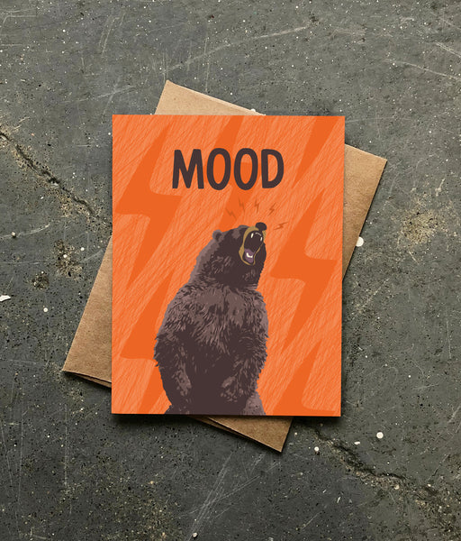 MOOD ANGRY BEAR CARD