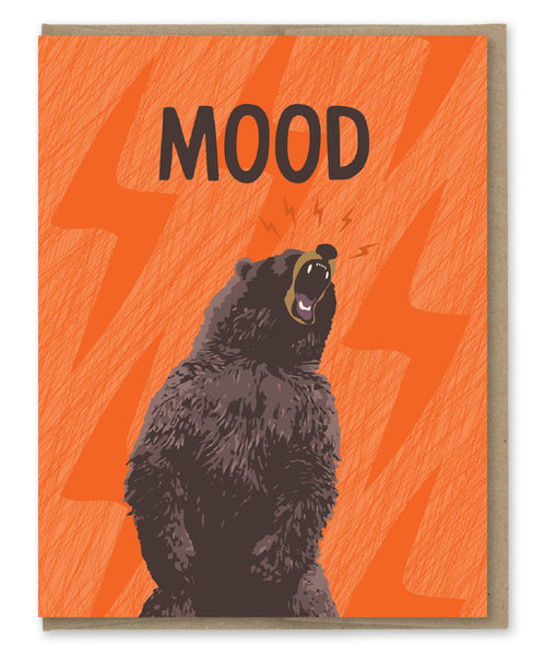 MOOD ANGRY BEAR CARD