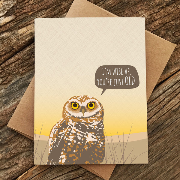 OWL WISE AF BIRTHDAY CARD