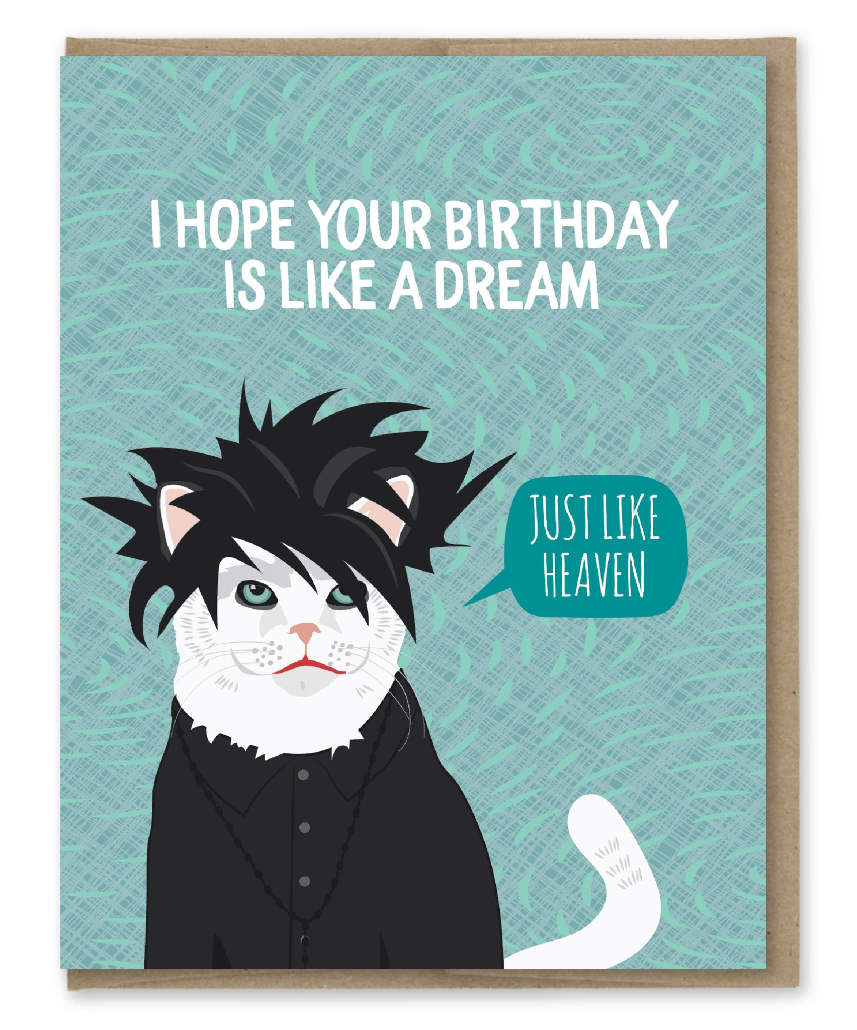 THE CURE CAT BIRTHDAY CARD