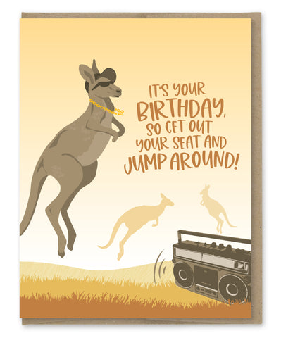JUMP AROUND BIRTHDAY CARD
