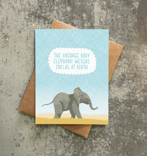 ELEPHANT FACT BABY CARD