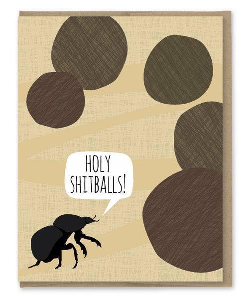 HOLY SHITBALLS CONGRATS CARD