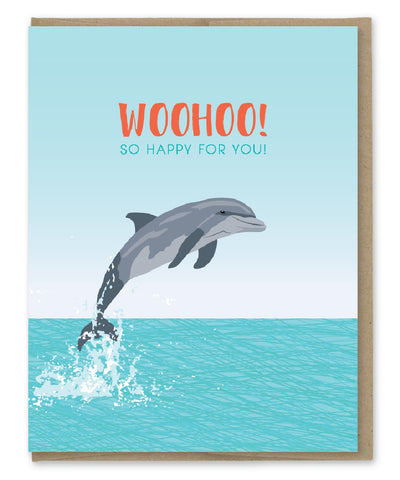 WOOHOO DOLPHIN CONGRATS CARD