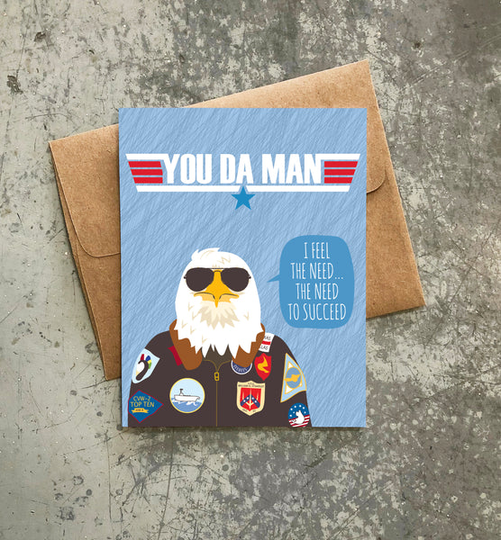 DA MAN TOP GUN EAGLE CARD